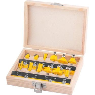 Imagem de Jogo de fresas (Tupia) para Madeira com 12 peças Vonder 