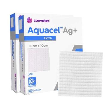 Imagem de Curativo Aquacel AG+ Extra 10 X 10 CM Caixa (C/20 Unds) - Convatec