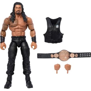 Imagem de Mattel WWE Elite Action Figure & Accessories, Greatest Hits 2025, 6-inch Collectible Roman Reigns with 25 Articulation Points & Swappable Hands