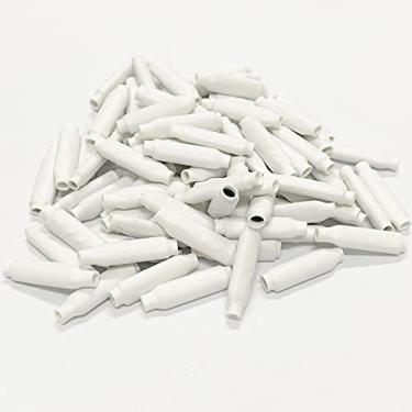 Imagem de G GVM-US Conectores de fio b de baixa tensão, emenda de cabo tipo feijão de crimpagem de silicone seco, adequado para sistema de rede de alarme de telefone, 1000 peças (branco)