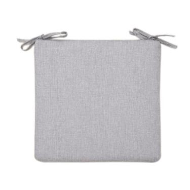 Imagem de KUGGKKTP Almofadas de cadeira de linho, almofada antiderrapante de espuma viscoelástica com laços, almofada de assento macia e confortável para decoração de cadeiras de jantar