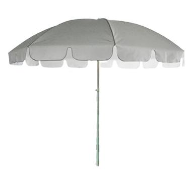 Imagem de Guarda-chuva de jardim Guarda-chuva de pátio listrado Guarda-chuva de praia dobrável automático Grande tenda ao ar livre Comercial Cabo longo Guarda-chuva de publicidade Base preenchível