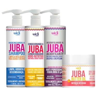 Imagem de Kit Juba Shampoo + Condicionador + Acidificante + Mascara Butter Oil Capilar Vegano Widi Care