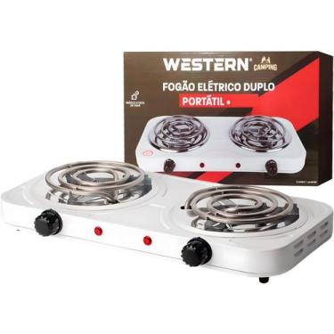 Imagem de Fogão Elétrico Fogão Elétrico De Queimador Duplo 2000w 220v Cor Branca