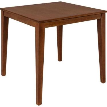 Imagem de Mesa Madeira 70cm Tramontina London Quadrada Tauarí Amêndoa 4 Lugares 