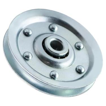 Imagem de Ioensy Polia da porta da porta de garagem pesada Polia de roldana de 3/8 ”Bore 3/8” Groove de cabo Roda de polia de metal de 200 lb 3 polegadas para