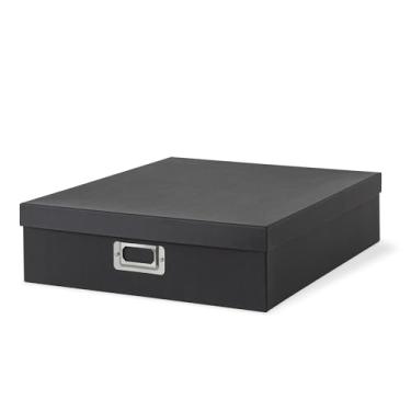 Imagem de Soul & Lane Caixa de armazenamento de fotos com tampa, 35 x 33 x 9 cm, organizador de memória, armazenamento de papelão para álbuns de fotos, álbuns, obras de arte, artigos de papelaria, lembranças