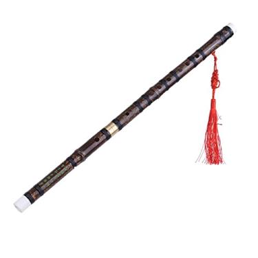 Imagem de Flauta de bambu amargo conectável Dizi tradicional instrumento de sopro musical chinês feito à mão para iniciantes (cor: F)