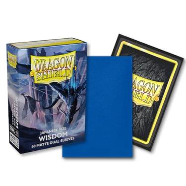 Imagem de Dragon Shield Dual Matte Mini Japanese Wisdom Dark Blue 60 ct Card Sleeves Individual Pack