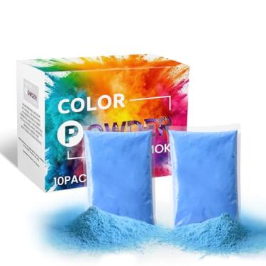 Imagem de Gender Reveal Pó Rosa 900 g de Burnout Pó para Revelação de Gênero Ideias de Festa Burnout Gênero Revelar Pó Pó Cor Fumaça Kit para Festival de Sessão de Fotos Burnout de Motocicleta (2 azul)