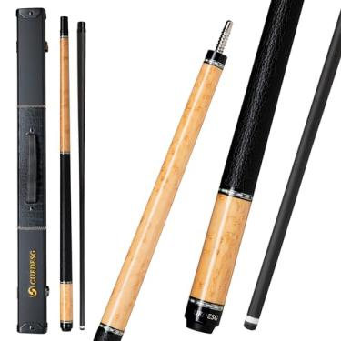 Imagem de CUEDESG Taco de piscina de fibra de carbono 10,5 mm/11,8 mm/12,5 mm, bastão de piscina de baixa deflexão, bastão profissional com estojo... (olho cego_cor natural, 11,8 mm)