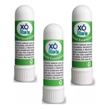 Imagem de Inalador Óleos Essencais Uso Nasal Alívio Congestão Kit C/3 - Xô Ites,
