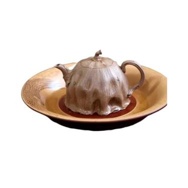 Imagem de Bule de chá Yixing chinês de 140 cc feito à mão Zisha Duan Clay Duan Ni "Lian Peng" Gongfu bule de chá teaworldsupply bxteashop