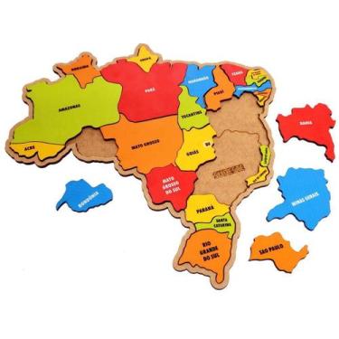 Imagem de Quebra Cabeça Mapa Do Brasil - Maninho - Maninho Artesanatos