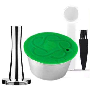 Imagem de Capsula Inox 5ºgeração Reutilizavel Dolce G + Tamper Inox 41mm, Cápsula de café recarregável com filtro, capsula para cafeteiras máquinas Genio Plus - Genio Touch - Lumio - Melody - Mini Me - Piccolo
