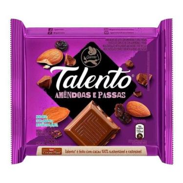 Imagem de Talento Amendoas e Passas Garoto Talento 85g