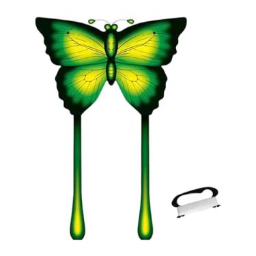 Imagem de Deevoka Pipa Borboleta, Cabo de Linha de 328 Pés Incluído, Pipa Infantil Portátil, Brinquedo de Praia Divertido para Jogos Ao Ar Livre Nas Férias, Idades de 8, Verde