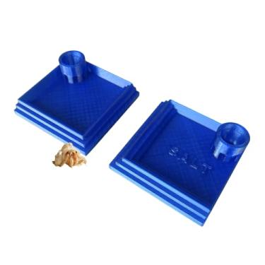 Imagem de Pacote com 2 piscinas de caranguejo eremita autorrecarregáveis com marcação de sal – Tigela de água de caranguejo eremita de 110 x 110 mm, pratos ideais para animais de estimação pequenos – Prato