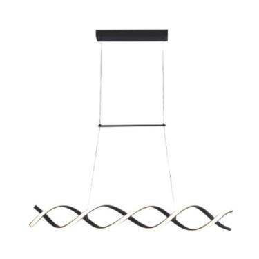 Imagem de Lustre Pendente Moderno Espiral 90cm Led 32W 3000K Bivolt Preto - Sind