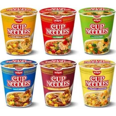 Imagem de Cup Noodles Nissin 10 Copos Com Sabores Sortidos Kit Com 10