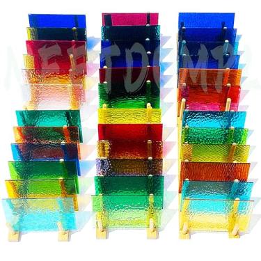 Imagem de MEETDUMPL Vitral, Kit De Vitral, Suprimentos Para Vitral, Folhas De Vitral, 36 Peças De 4" X 6" Para O Apanhador De Sol Arco-Íris, Vitral, Artesanato Em Mosaico, Tesouro De Vitral Colorido Vibrante