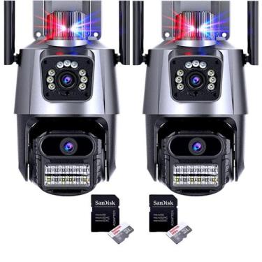 Imagem de Câmera de Segurança Dupla WiFi 8x Zoom 6MP Full HD 1080 com Alarme Int