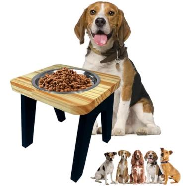 Imagem de Alimentador comedouro pet simples com tigela de inox tamanho M