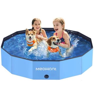 Imagem de Meowant Piscina dobrável para cães, piscinas de plástico rígido para cães grandes, piscina dobrável de plástico para animais de estimação, banheira portátil para crianças (GG-160 cm × 30 cm)