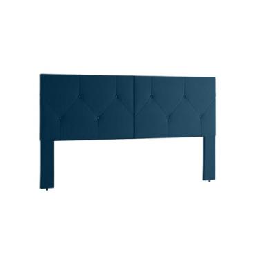 Imagem de Cabeceira Cama Casal 1,40 com Pés Berlim 5 Cores (AZUL)