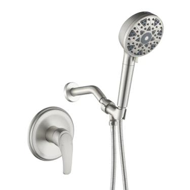 Imagem de SHAMANDA Conjunto De Torneira Chuveiro Com 7 Funções, Mão Filtro, Combinado Chuveiro, Sistema Kit Acabamento Níquel Escovado