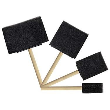 Imagem de Pincéis de Esponja Tupalizy para Pintura Infantil DIY Artesanato Escova de Espuma com Alças de Madeira para Estêncil de Estêncil de Estêncil Arte Decoupage Acrílicos Vernizes Esmalte Madeira Superfície Suave, 4 Sizes, 4PCS, 1