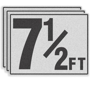 Imagem de Marcadores de profundidade de piscina de 2,5 m - Pacote com 3 adesivos de vinil Joyfulmap 15 x 19 cm - Marcadores de número de piscina adesivos - Sinalização de segurança para decks de piscina