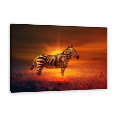 Imagem de SDYJ6GSW Imagens de animais em preto e branco para decoração de parede imagem de pôr do sol vermelho impressão zebra imagem de cavalo imagem de arte de parede em tela zebra decoração de parede para