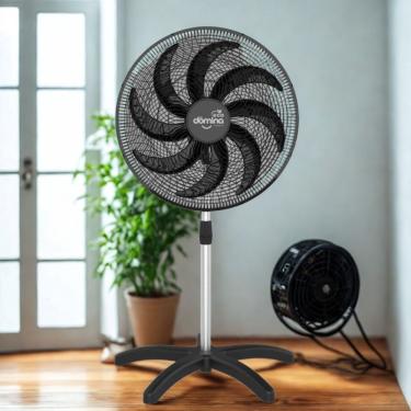 Imagem de Ventilador Pedestal Coluna 60 Cm 8 Hélices Pás Bivolt Oscilante Dômina