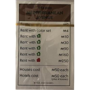 Imagem de Hasbro Monopoly Card Pack (Deeds/Titles, Chance, Community Chest) - New Monopoly Currency Symbol