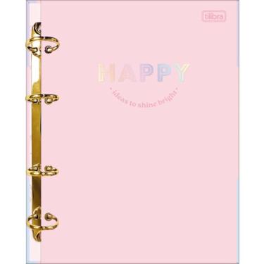 Imagem de Caderno Argolado Cartonado Colegial Happy 80 Folhas - Tilibra