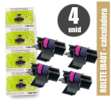 Imagem de Rolete com 04 unid refil para calculadora de mesa modelo ir40t bicolor