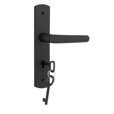 Imagem de Fechadura Interna Soprano Ipanema com Espelho, Metalix Preto - Ipanema-4053-py-e27