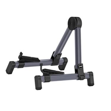 Imagem de Colaxi Suporte de guitarra, suporte de instrumento, metal, estável, resistente, de rack musical, estrutura em forma de a para violino e ukulele, Azul