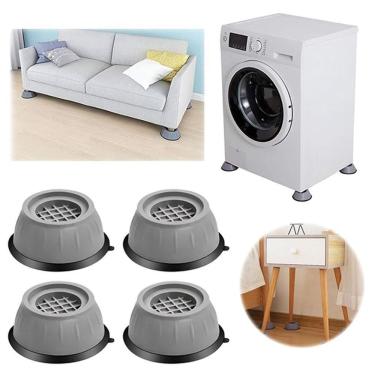 Imagem de Kit Anti-ruído Para Máquina De Lavar Pés Estabilizadores E Niveladores Para Móveis - 4 Peças