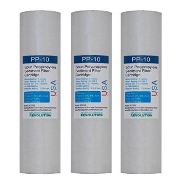 Imagem de ROR 5-Micron Sediment Spun Polipropileno Filtration 3 cartuchos de substituição, 25,4 cm x 6,3 cm
