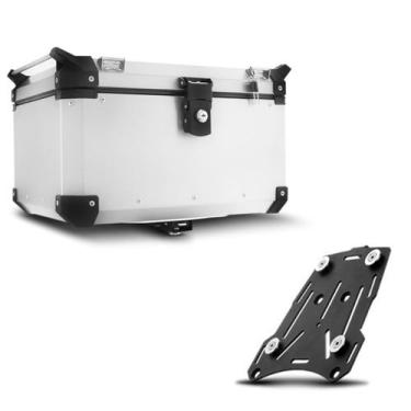 Imagem de Baú Moto Alumínio Top Case 48 Litros + Base de Fixação Super Adventure