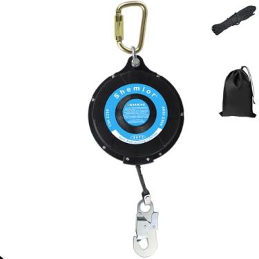 Imagem de SHEMIOR Linha de vida auto-retrátil, sem embaraço, caixa leve SRL, cordão de segurança autoretrátil, equipamento EPI de proteção contra quedas para construção de telhados, compatível com OSHA/ANSI