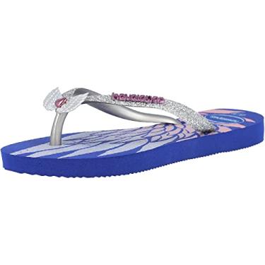 Imagem de Chinelo Kids Slim Glitter II, Havaianas, Meninas, Azul Naval, 35/36