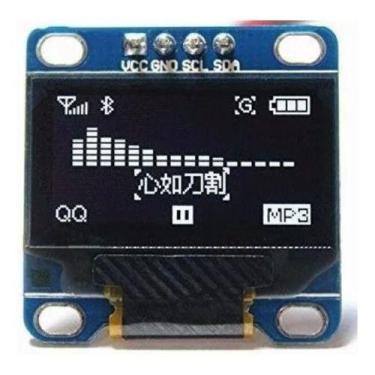 Imagem de Display OLED 128x64 Px - 0.96" - 4 Pin - I2C - Branco - Genérica