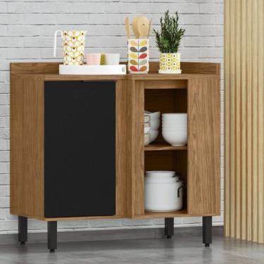 Imagem de Balcão de Canto Reto Módulo de Cozinha 1 Porta - Toscana - Mx Móveis, 