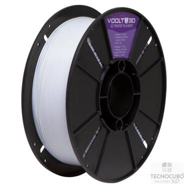 Imagem de Filamento Impressão 3D Voolt Pla Velvet Branco Fosco 1Kg