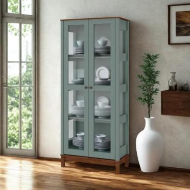 Imagem de Cristaleira Farmhouse com 2 Portas e Pés Retos Meyer Móveis