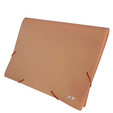 Imagem de ACP Pasta Sanfonada A4 ACP com 12 Divisões - Laranja Pastel