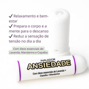 Imagem de Inalador Nasal Aromaterapia Óleos Essenciais  Ansiedade TAG, Calma e B